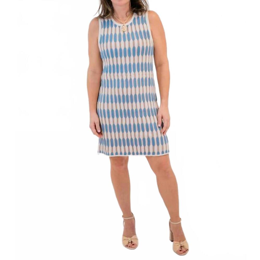 NEW ALLISON NEW YORK nikki dress in ivory/blue